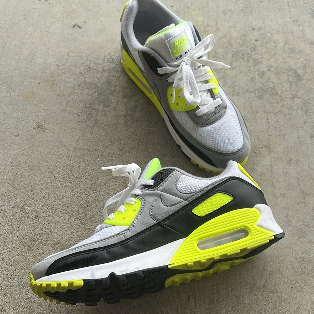 Nike Air Max Sneakers - White and Neon Green